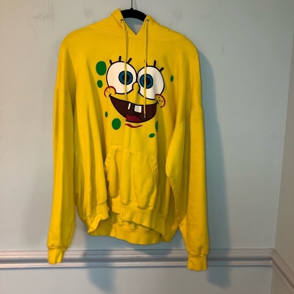 Pacific & Company Yellow Spongebob Squarepants Long Sleeve Hoodie Size XL